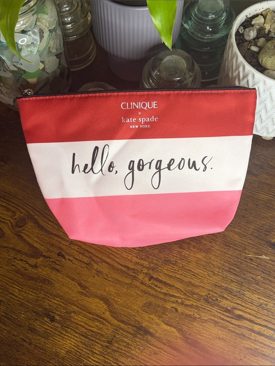 clinique X kate spade Handbags - Pink & Red 'Hello, Gorgeous' Cosmetic Pouch